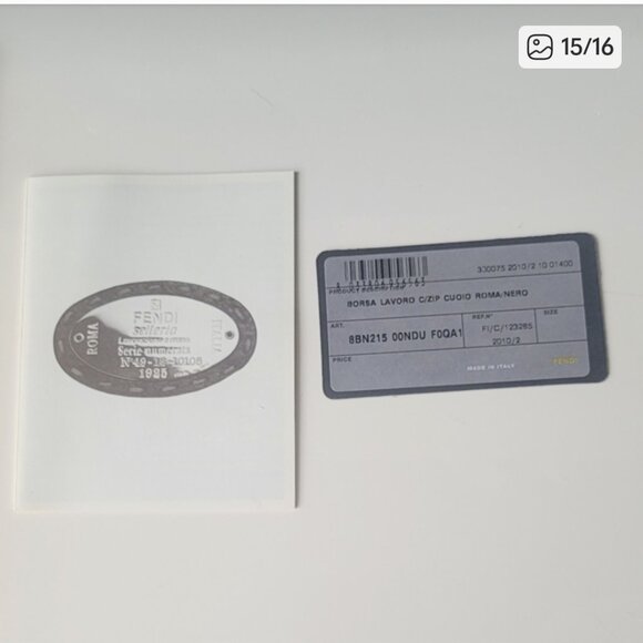 FENDI Selleria Black Leather Tote Bag - Picture 13 of 14